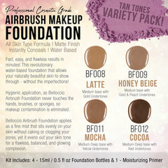 Belloccio foundation shade 02 half-ounce bottle blends warm undertones for radiant complexion.