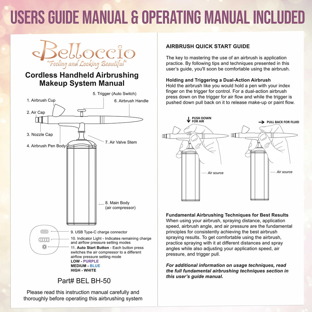 Belloccio online tutorials access for technique tips and look ideas.