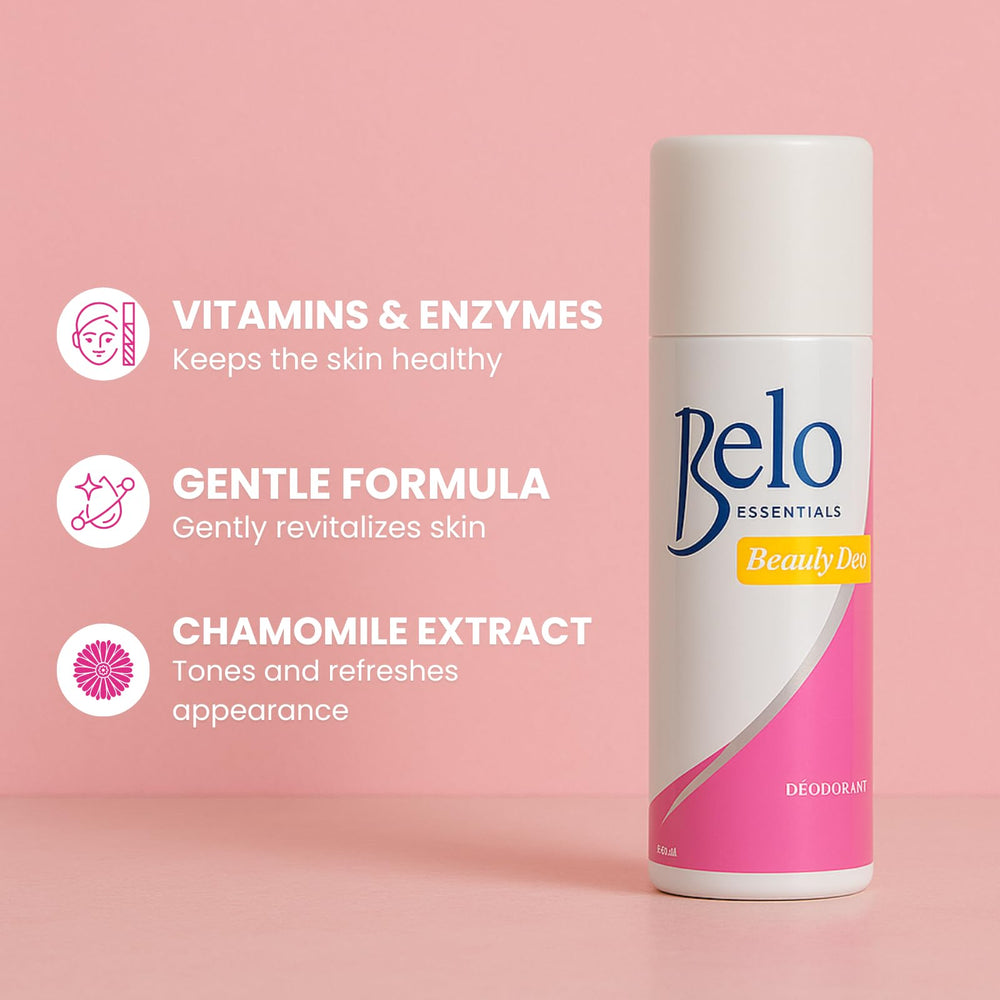 Belo Essentials Beauty Deo underarm application demonstrates gentle use