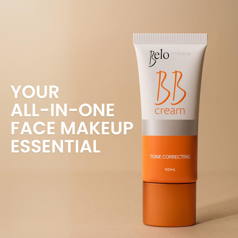 Belo Essentials Intensive BB Cream swirls on skin for even tone and light texture.