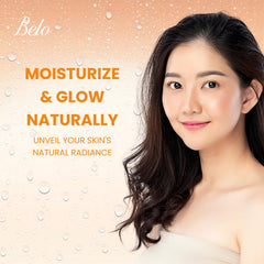 Two pumps dispense Belo Essentials Intensive Body Wash for full-body coverage