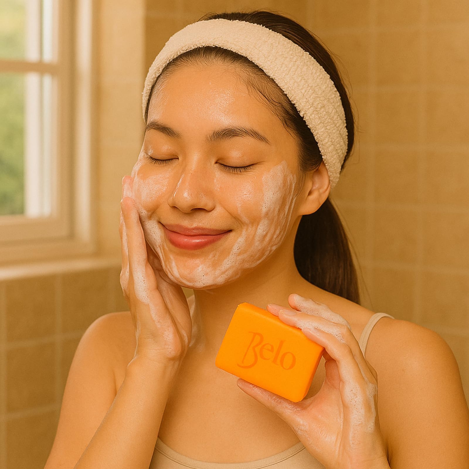 Belo Essentials three-bar set wrapped as a thoughtful gift for daily care.