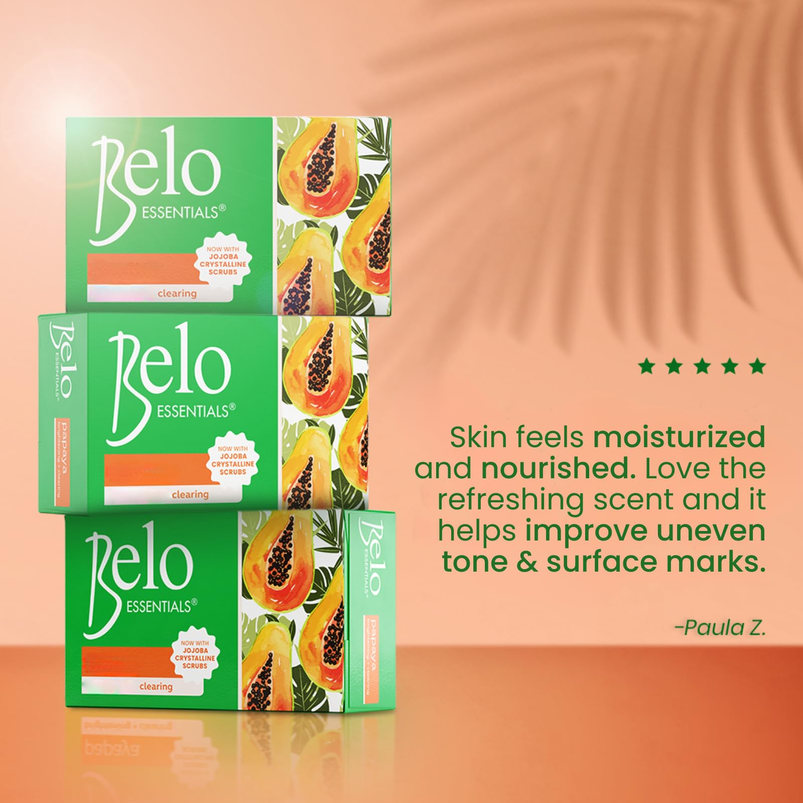 Lightweight, hydrating Belo Essentials lather during shower or wash