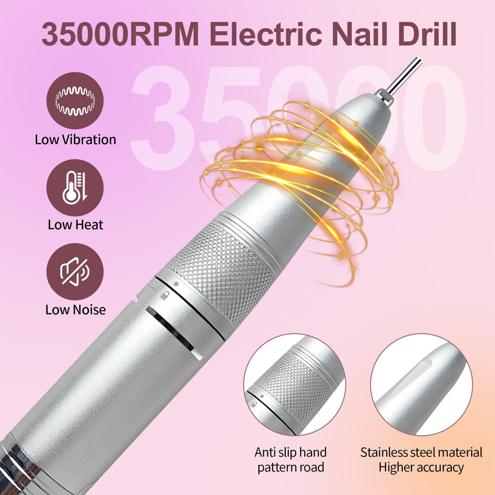 Belovedone nail drill LED display shows speed and battery at a glance