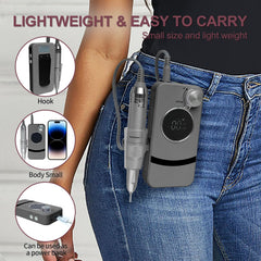 Belovedone nail drill with 6000mAh battery display highlighting long-lasting power