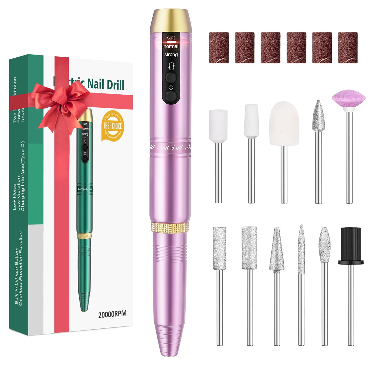 Beloving cordless nail drill handheld for on-the-go manicures and quick touch-ups.