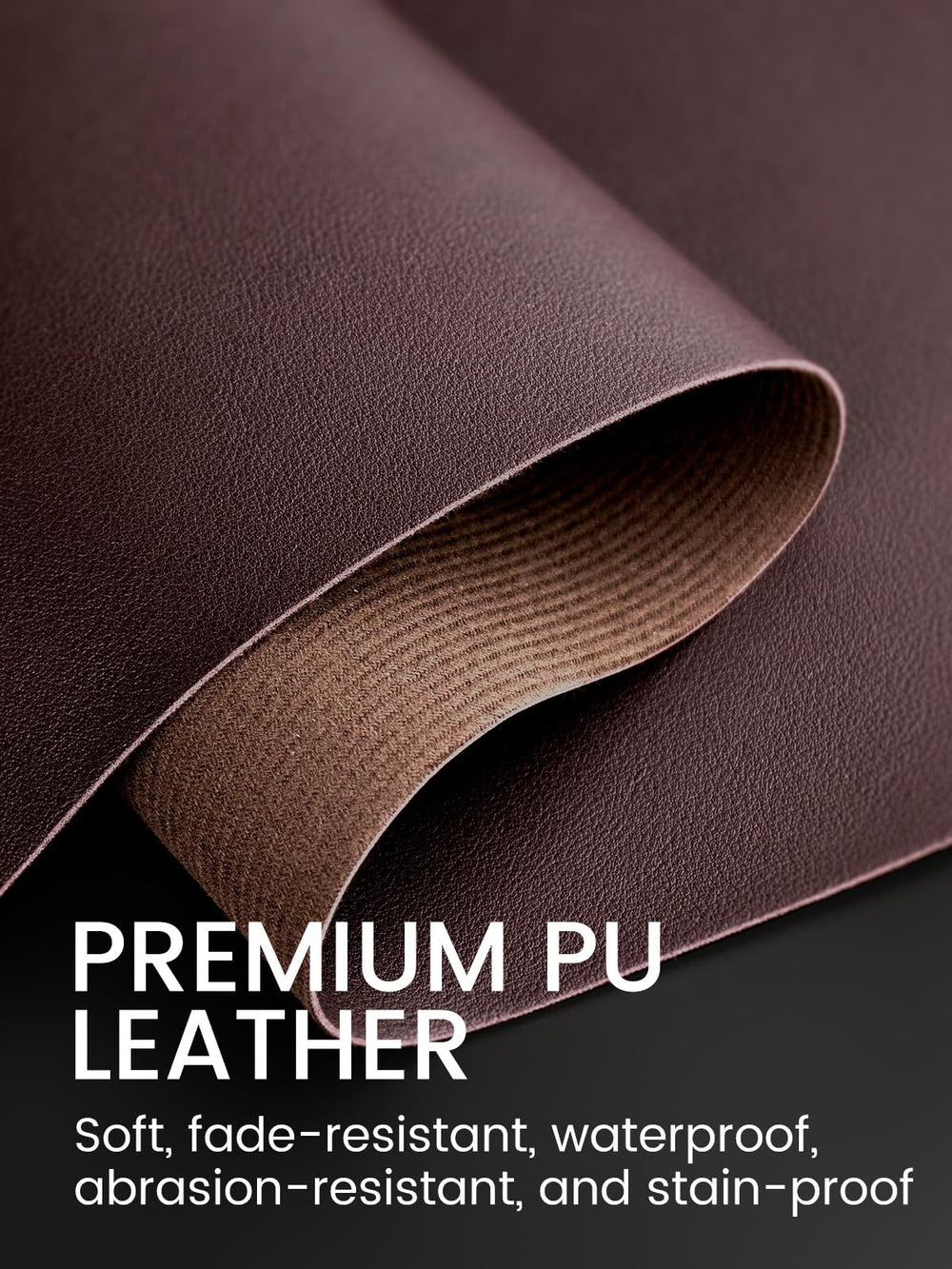 Beloving PU leather texture conveys premium feel and easy wipe-clean.