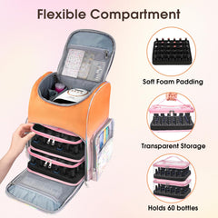 Beloving organizer bag with removable cases for up to 60 bottles