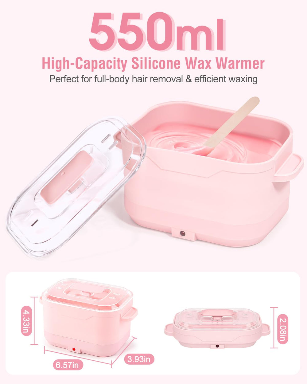 Beloving wax warmer uses PTC heating for fast, even melting.