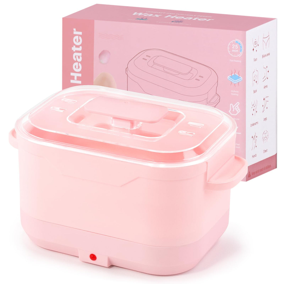 Beloving silicone wax warmer with foldable design for on the go hair removal.