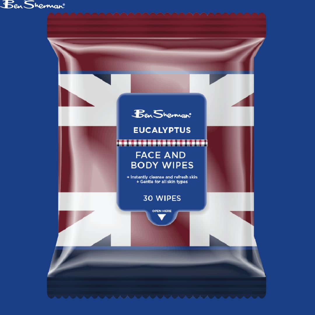 Ben Sherman travel-case wipes for gym or travel quick dry-down