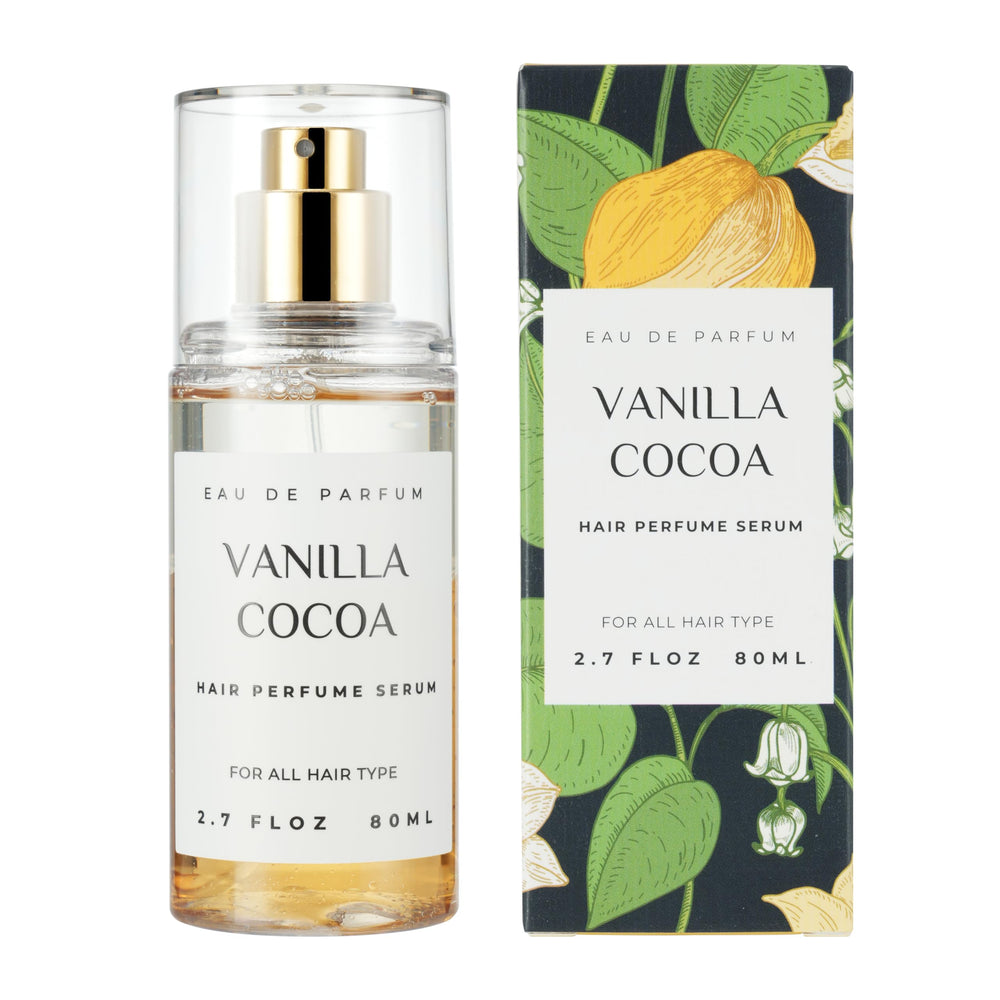 Benatu Hair Perfume Vanilla Cocoa bottle shows a lasting fragrance for hair.