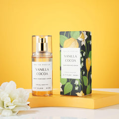 Benatu Vanilla Cocoa mist demonstrates an ultra-fine spray for lightweight coverage.