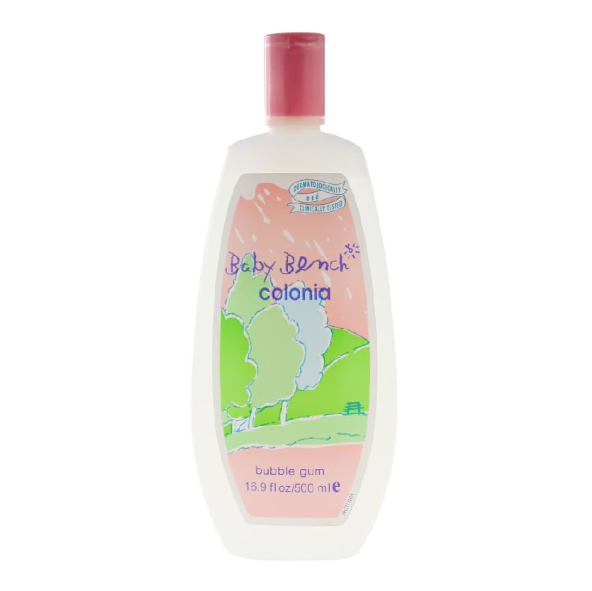 Bench Baby Bubble Gum Cologne bottle front view, gentle citrus floral fragrance for the family.