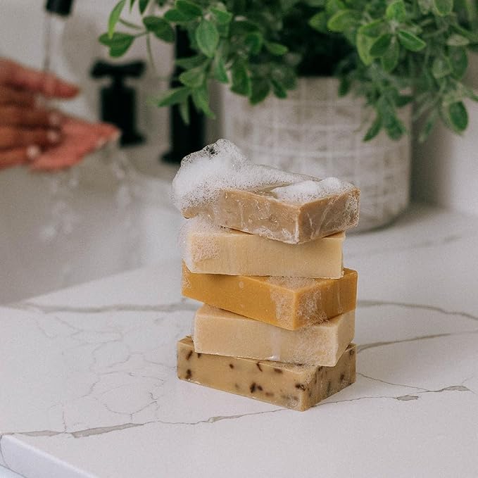 Bend Soap Company ingredients list with goat milk and oils for natural moisturization.
