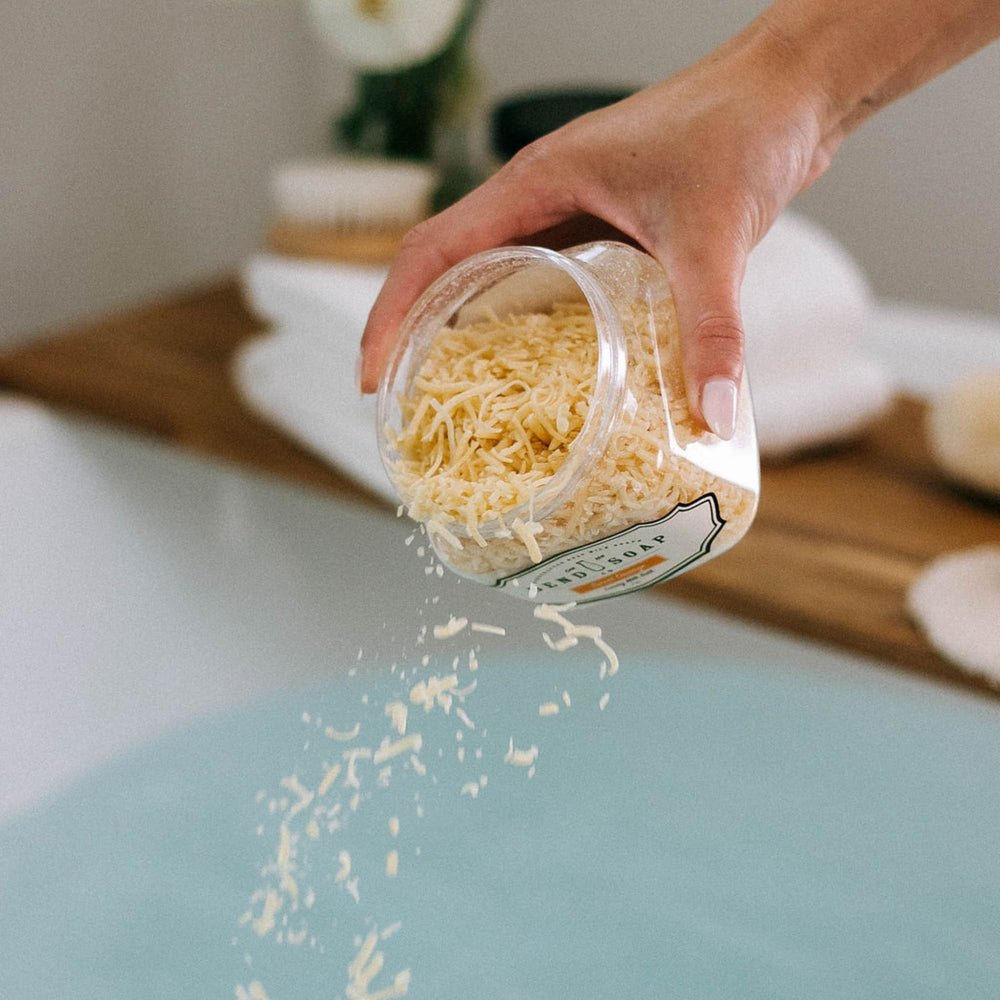 Bend Soap Company Eucalyptus Spearmint Milk Bath essentials scene highlights premium botanicals and purity.