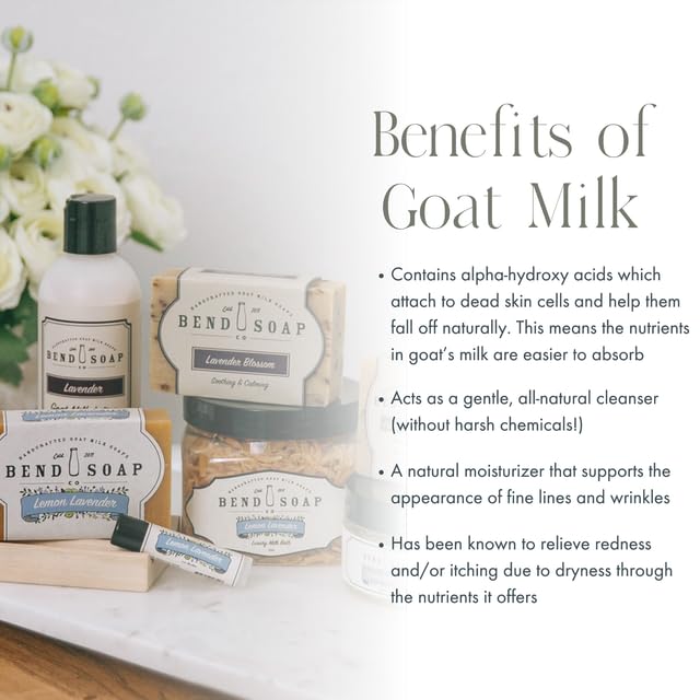 Goat milk soap ingredients include coconut and olive oils