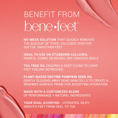Benefeet Best Foot Forward heel care target rough patches with peeling power.