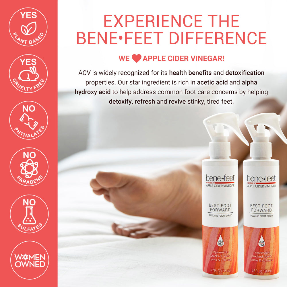 Benefeet Best Foot Forward ingredients botanicals promote hydrated skin.