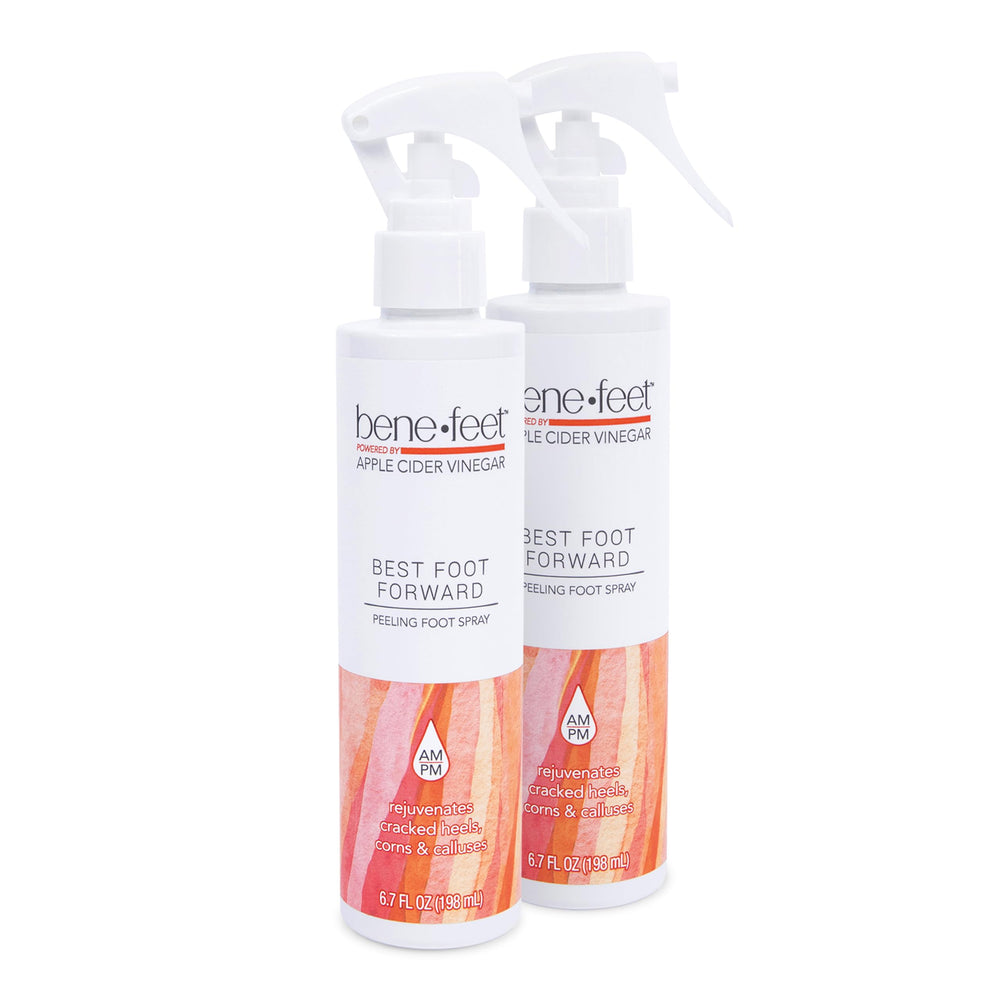 Benefeet Best Foot Forward spray bottle for easy foot care application.