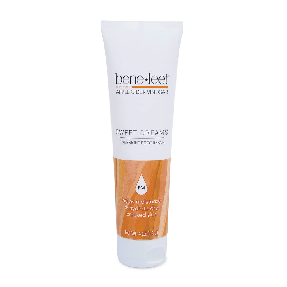 Benefeet Sweet Dreams night cream jar close-up for overnight hydration on dry feet