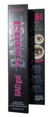 Benefit Bad Gal Bang wand demonstrates easy layering for volumized lashes.