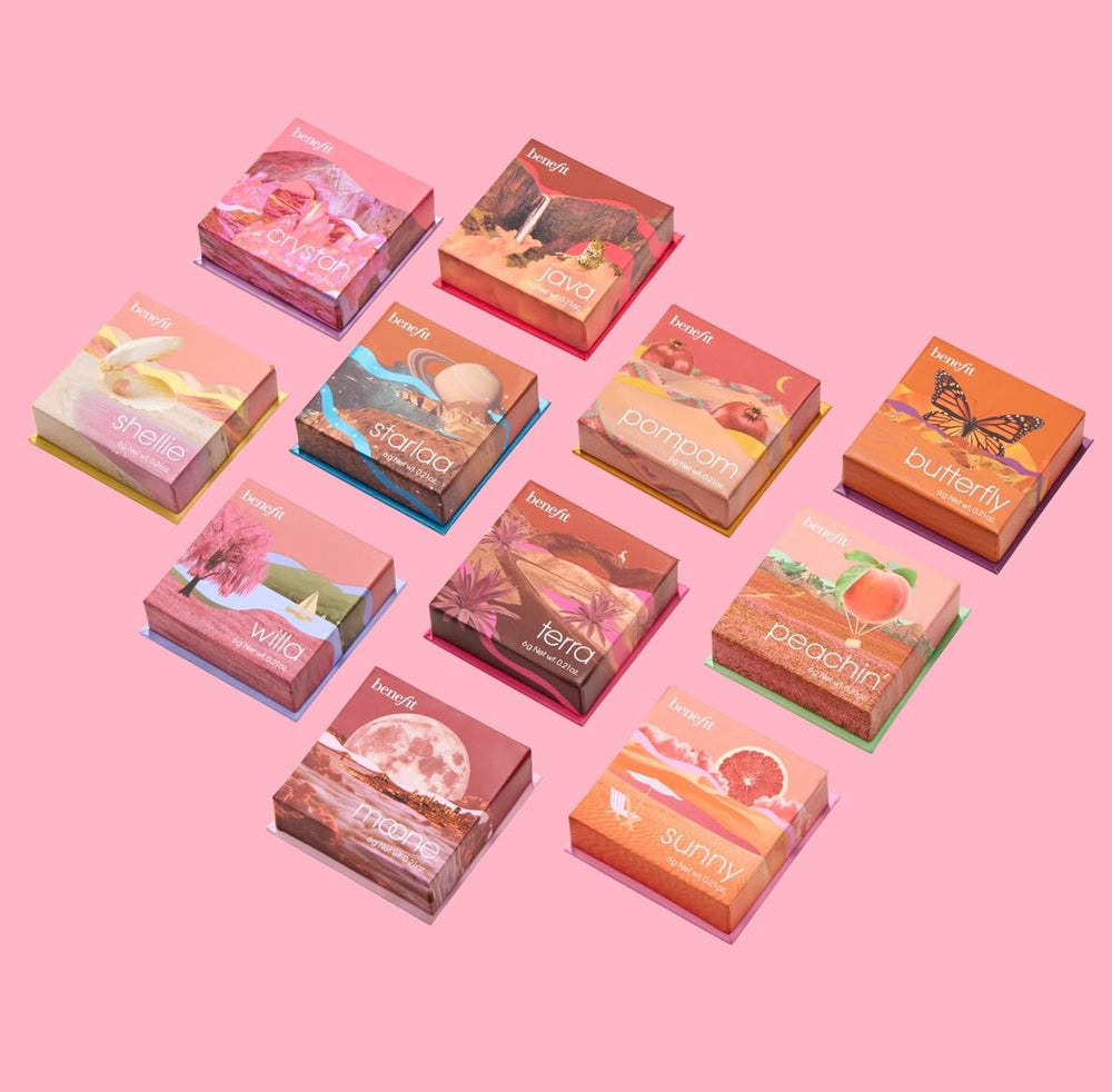 Benefit BOP Java Powder Blush Rosy Mocha natural finish on skin