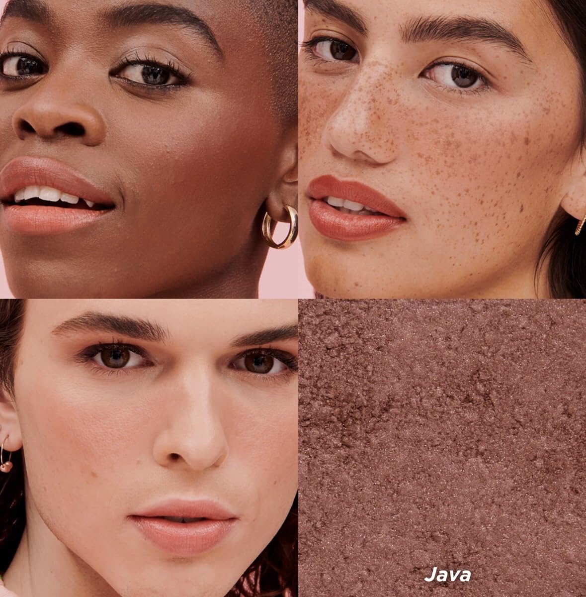 Benefit BOP Java Powder Blush Rosy Mocha packaging detail highlighting compact design