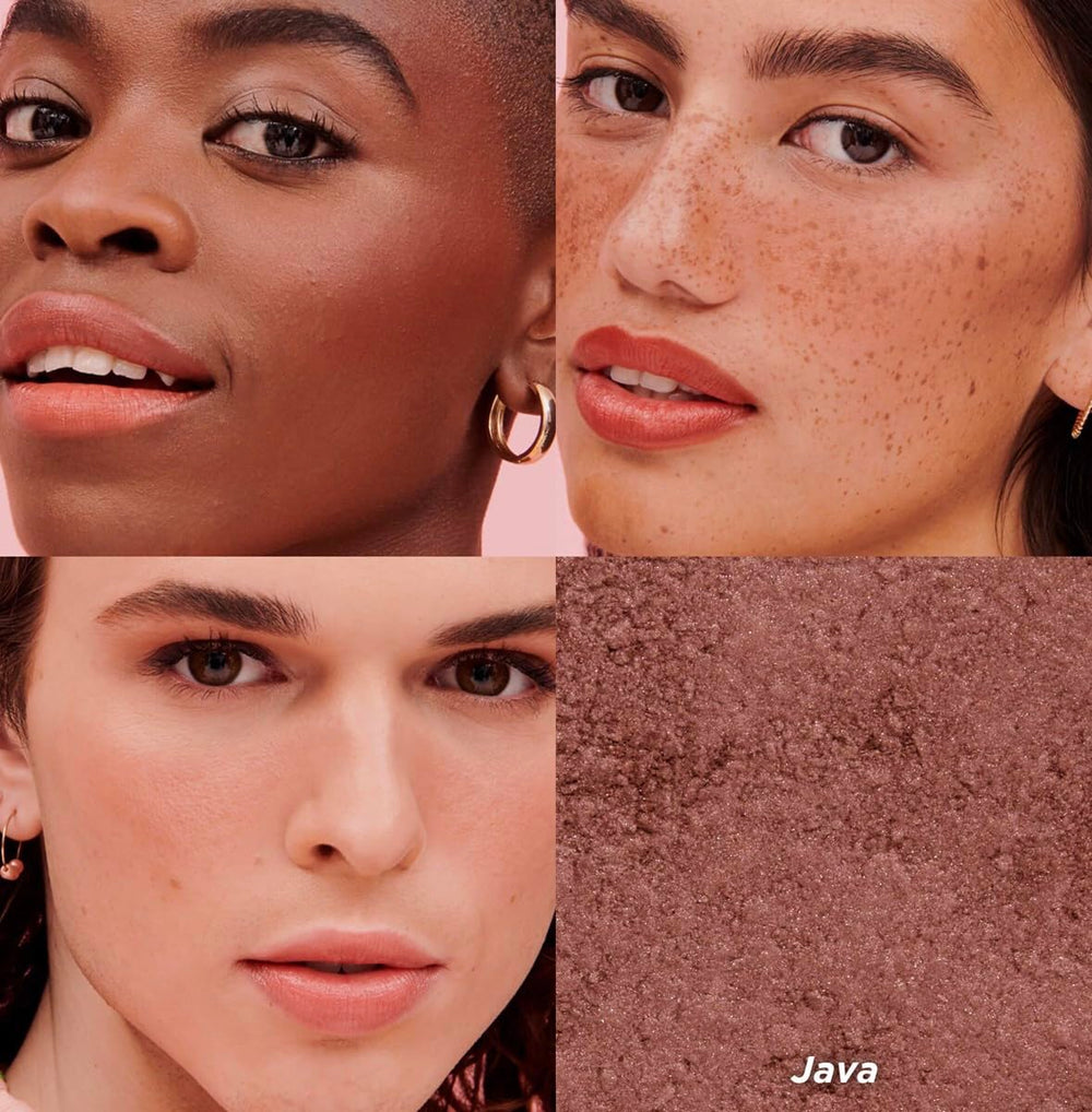 Benefit BOP Java Powder Blush Rosy Mocha packaging detail highlighting compact design