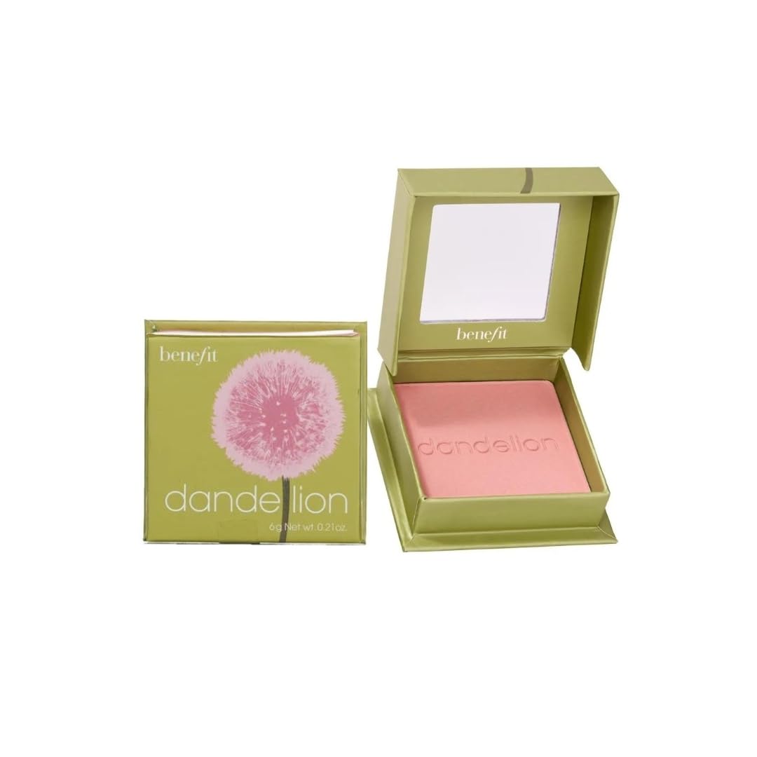 Benefit Dandelion blush swatch reveals baby-pink glow with soft, buildable coverage