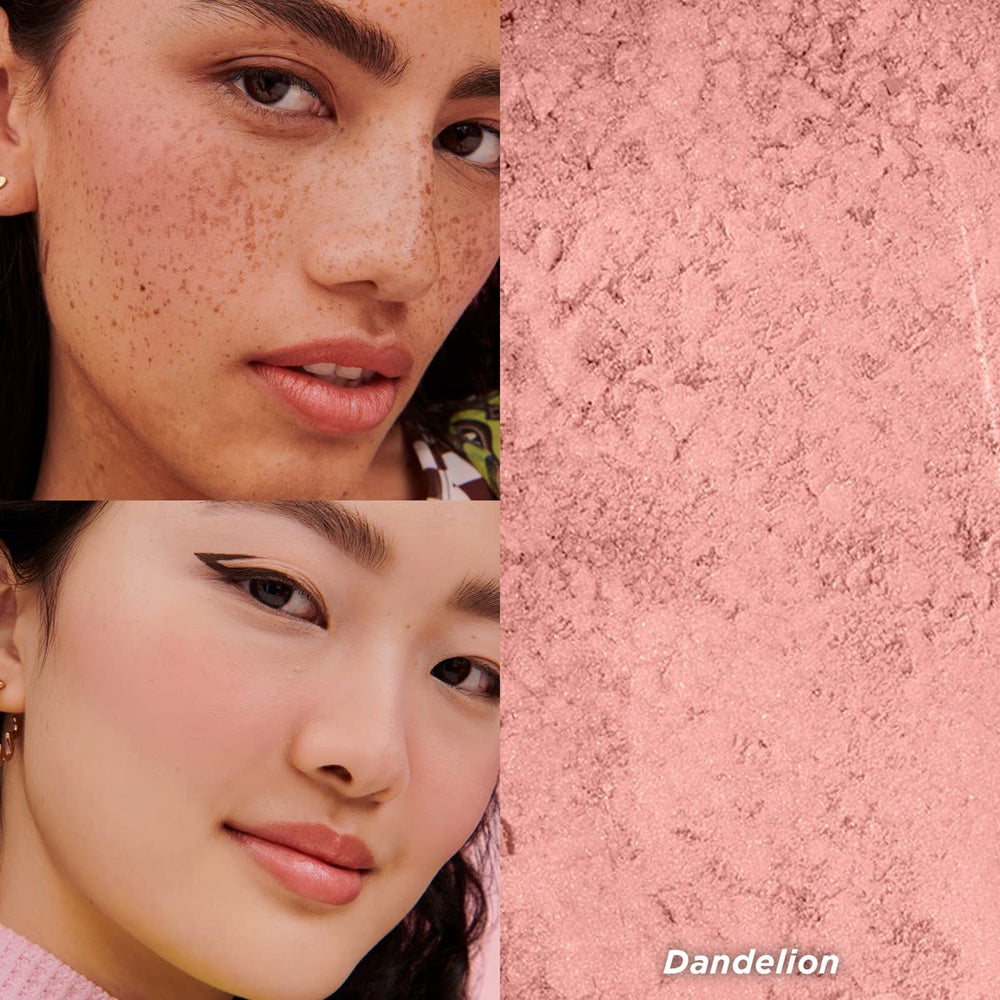 Benefit Dandelion Blush Mini brush-stroke application for a soft airbrushed finish
