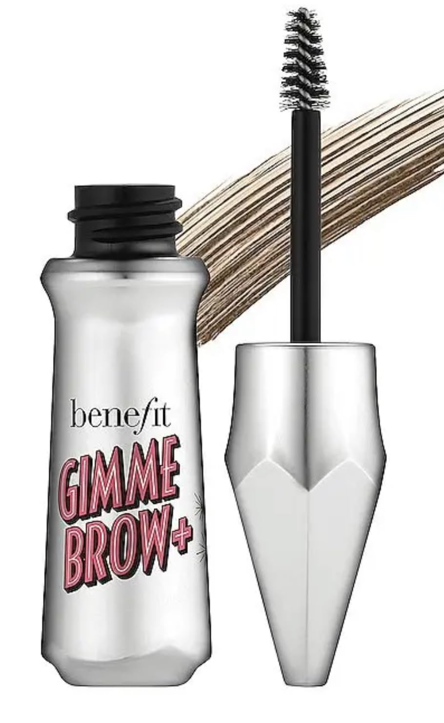 Benefit Gimme Brow mini with Warm Deep Brown shade and precise applicator for natural-looking fullness.