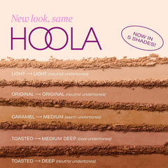 Benefit Hoola Matte Bronzer Medium swatch on skin for versatile tones.