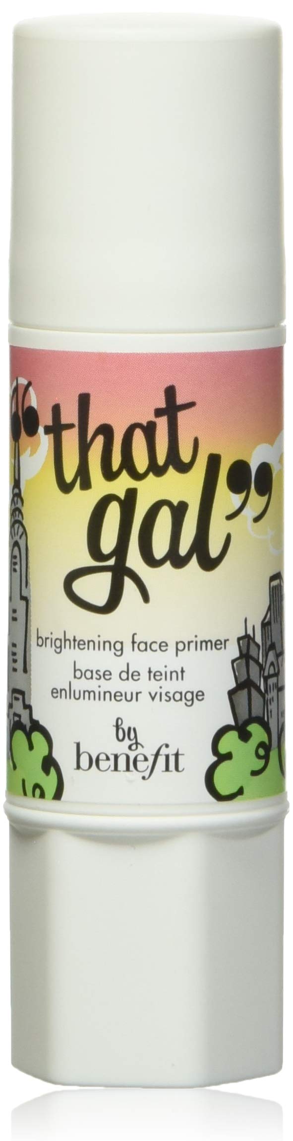 Benefit That Gal primer bottle shows pink glow for brightening prep