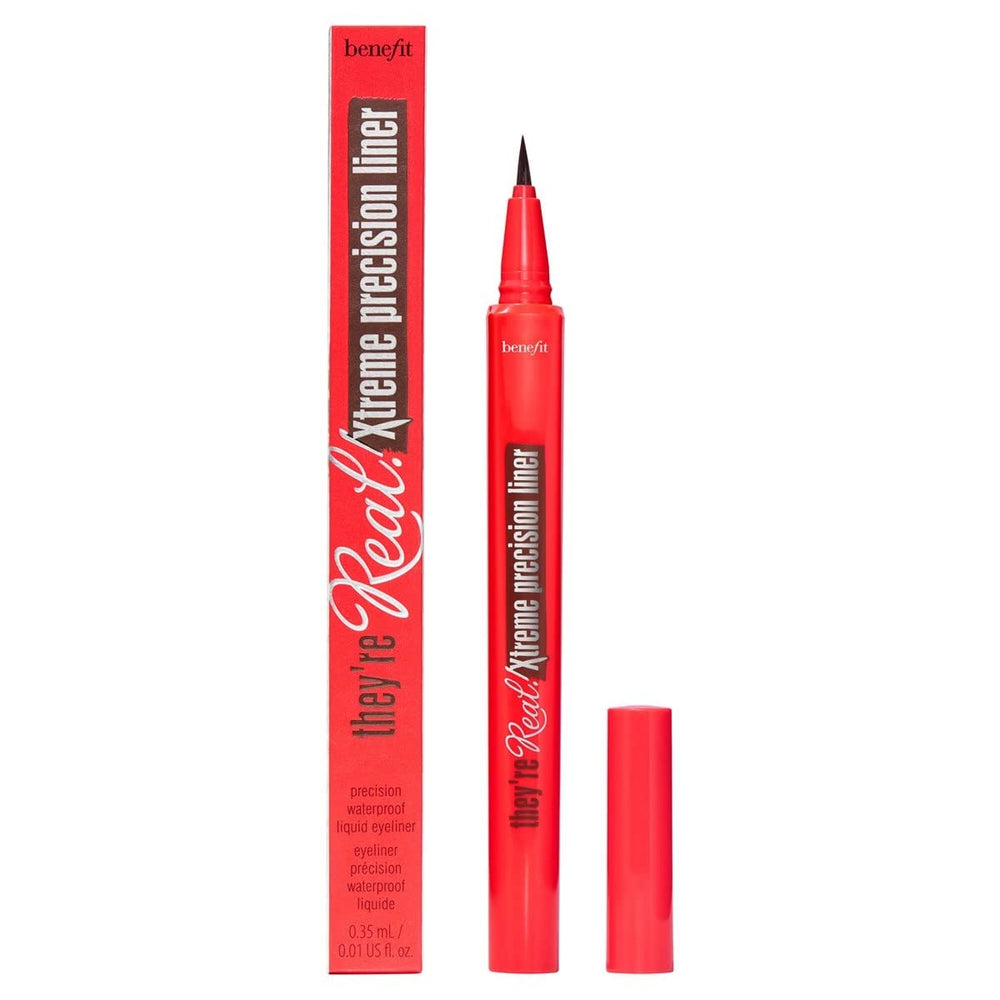 Benefit They're Real Xtreme Precision Eye Liner Xtra Brown swatch shows rich color
