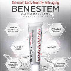 Close-up of Benestem CBCM Cream texture showing a rich, moisturizing cream.