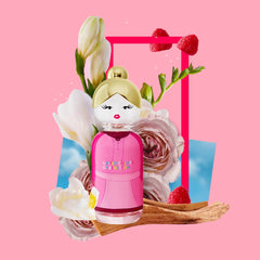 Benetton Sisterland Pink Raspberry bottle closeup reveals details