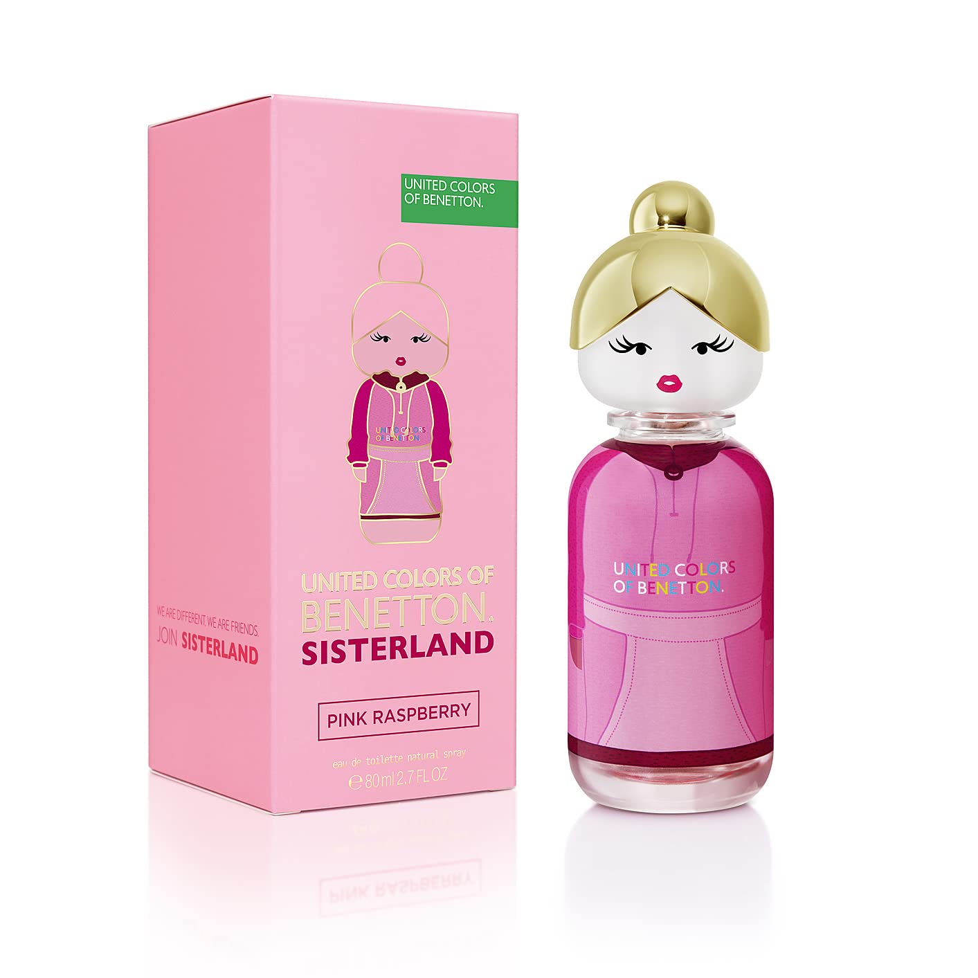 Benetton Sisterland Pink Raspberry bottle front view for everyday elegance