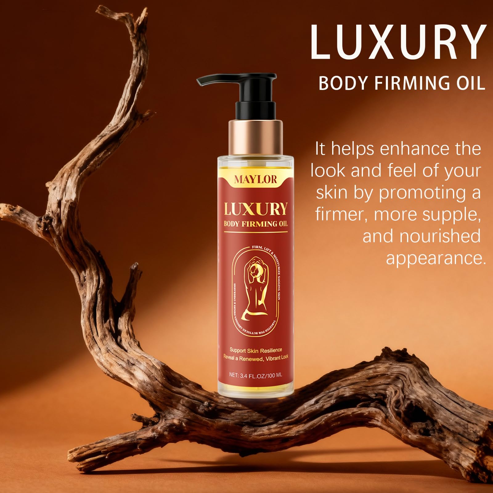 BENIX Body Firming Oil packaging box signals premium care in skincare routine.