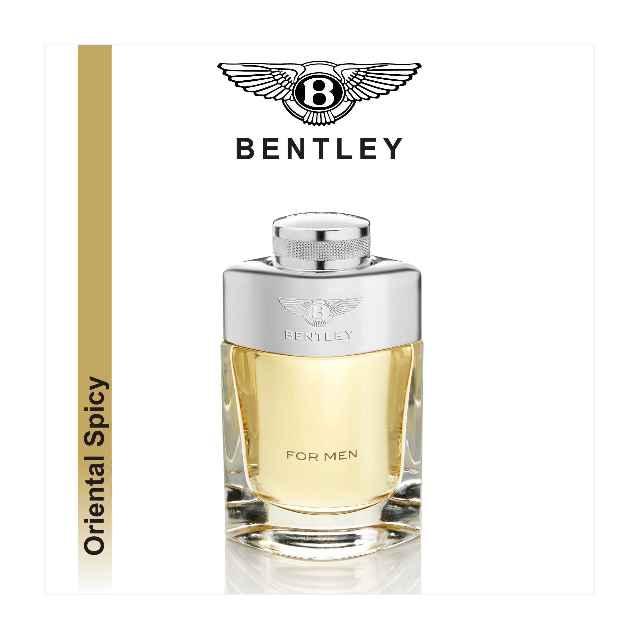 Bentley for Men bottle closeup, showcasing premium packaging for evening occasions.