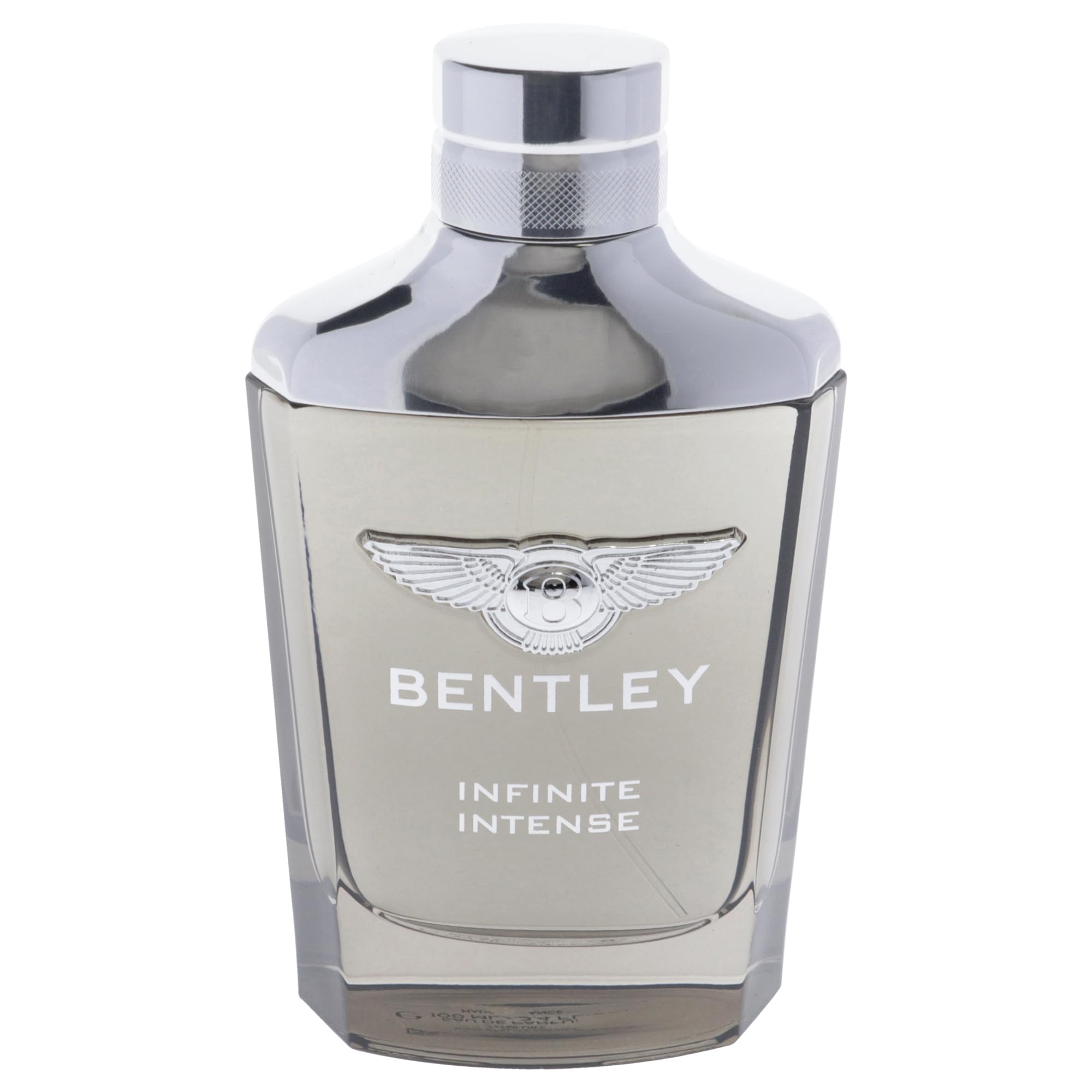 Bentley Infinite Intense bottle side angle highlights masculine silhouette for formal occasions