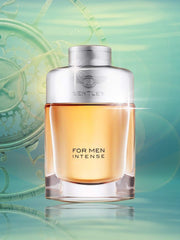 Bentley Intense bottle front view exuding masculine elegance for evenings
