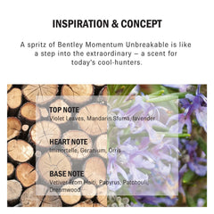 Bentley Momentum Unbreakable EDP spray mist in action