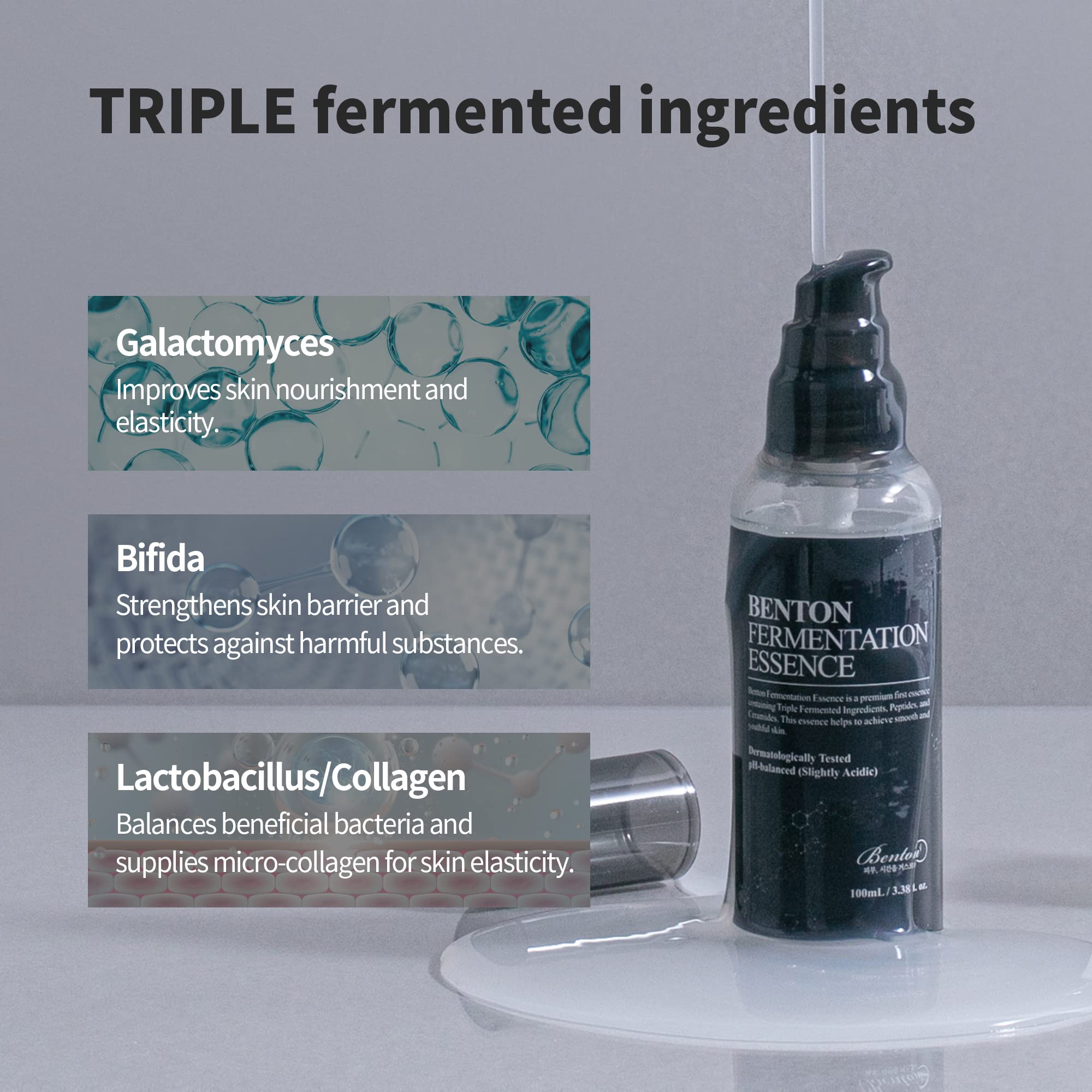 BENTON Fermentation Essence with Bifida supports barrier harmony.