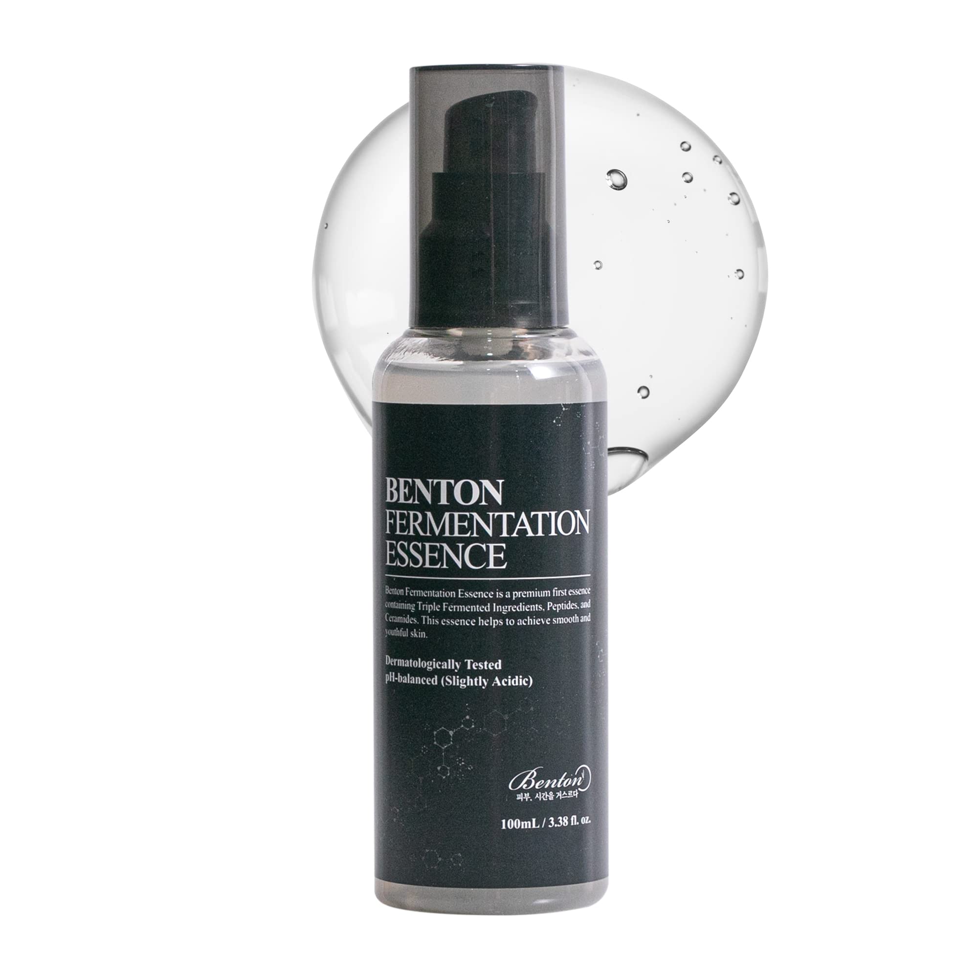 BENTON Fermentation Essence bottle close-up for tone balancing and smoothing.