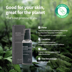 BENTON Fermentation Essence Galactomyces focus promotes radiant, balanced skin.
