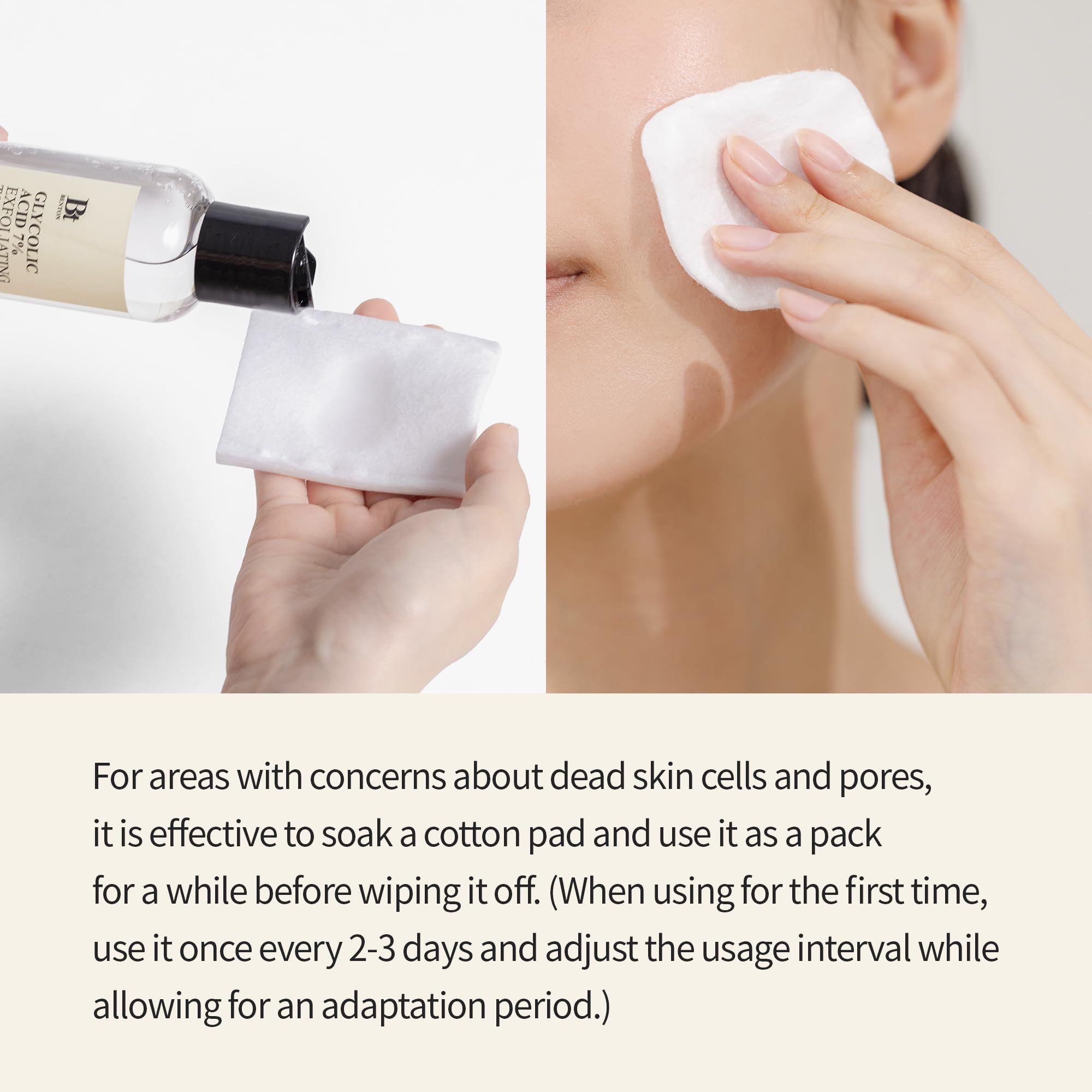 Hydration-rich finish after exfoliation with Benton toner.