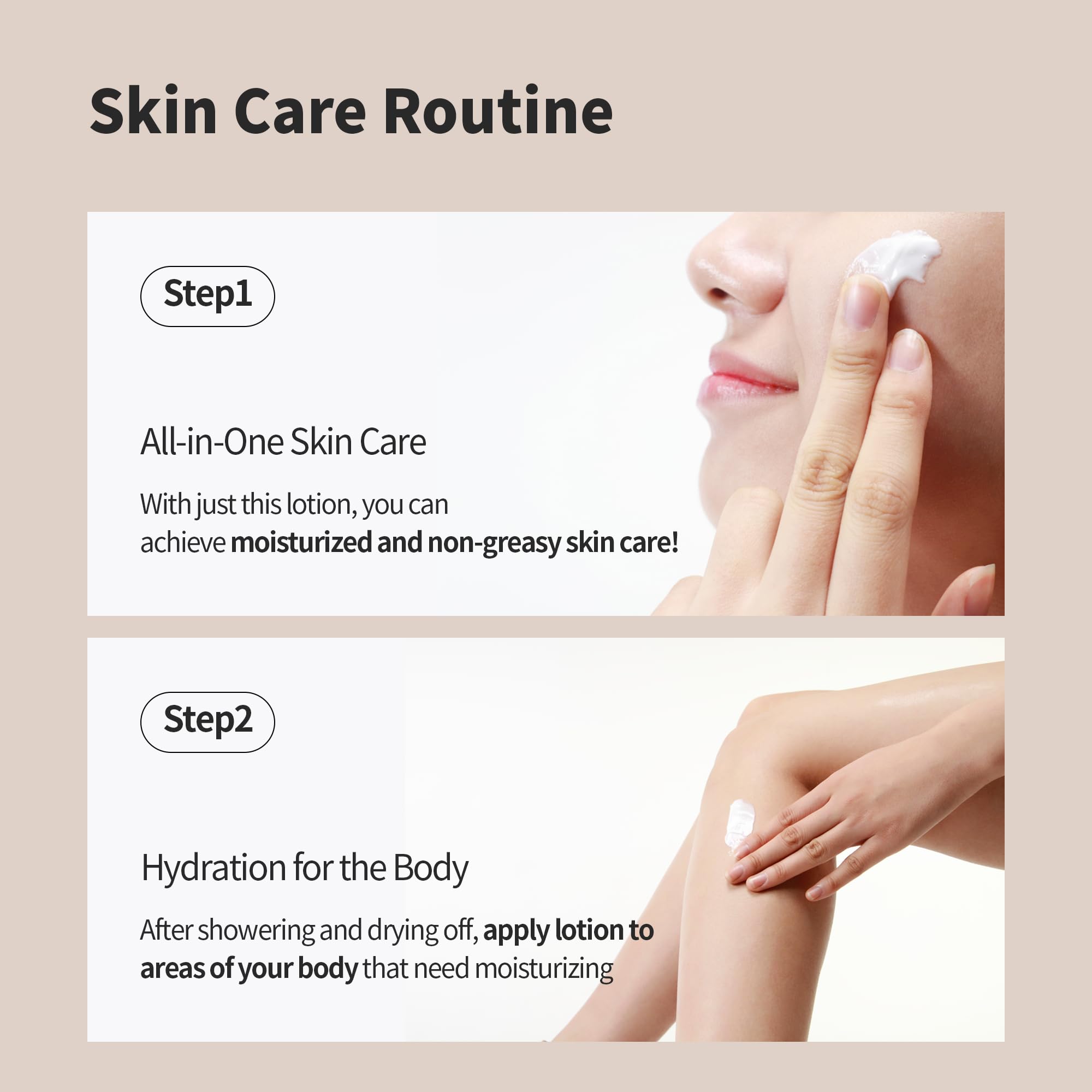 The pump provides easy, mess-free dispensing of the lotion.