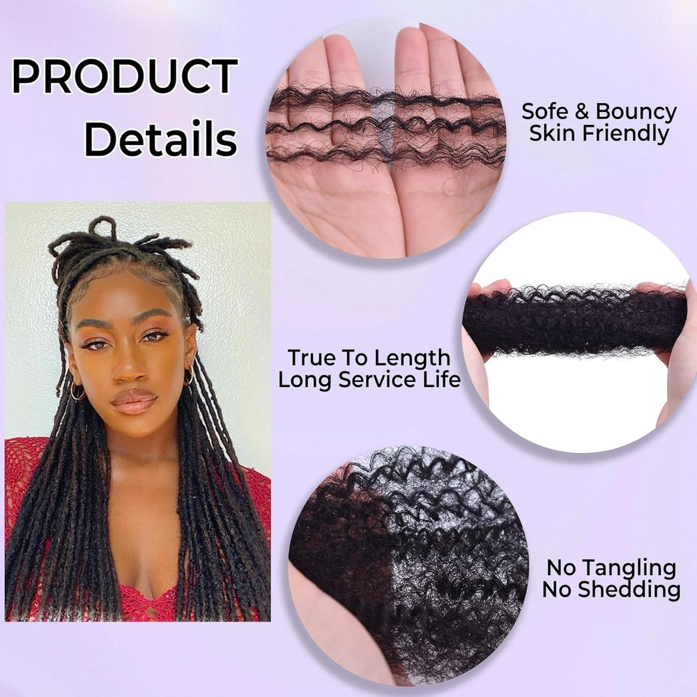 BEOTTI Afro Kinky Bulk Hair close-up for dread extensions and twists.