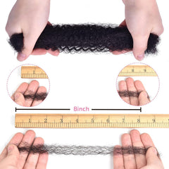 BEOTTI Afro Kinky Bulk Hair natural black shade ready for bleaching or dye.